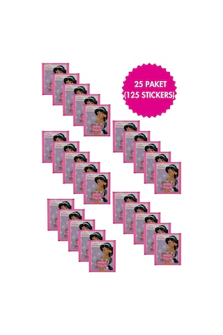 Toyika Panini Lisanslı Disney Prinses Koleksiyon 25 Paket 125 Stickers Çıkartma