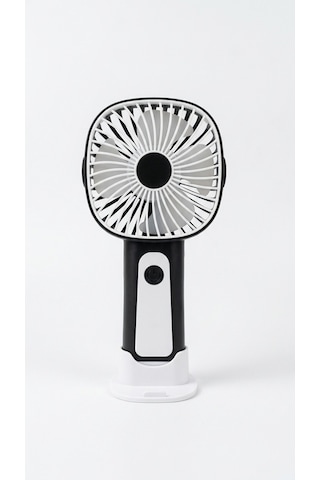 Mini El Fanı Siyah/beyaz Kompakt Tasarımlı, Usb Şarjlı Güçlü Taşınabilir Vantilatör Fan - Pl108