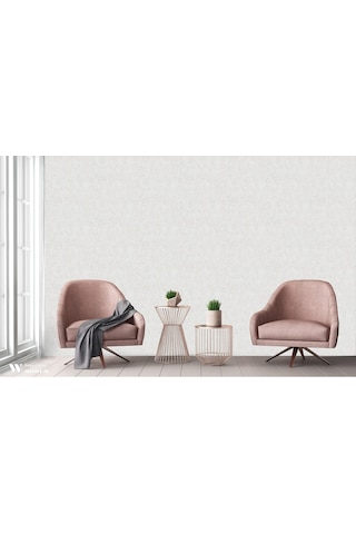 Adawall Muse Koleksiyonu- Desenli Duvar Kağıdı 16,5 M2 Beyaz
