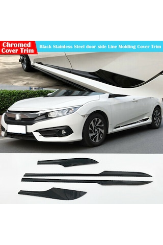 Honda Civic Fc5 Fk7 Yan Kapı Alt Çıtası Parlak Siyah