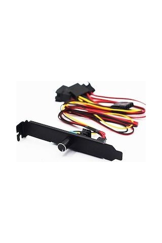 Prestigegoods Masaüstü Pc Fan Hızı Denetleyici, 3 Yollu Pcı Bit Fan Hub, Kademesiz Hız Ayarı