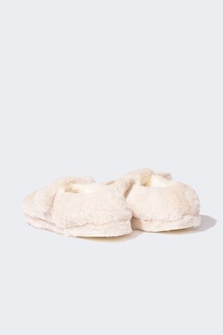 Defacto Kız Çocuk Ayıcık Tebalı Pelüş Düz Taban Panduf D3442a824wnbg123 Bej