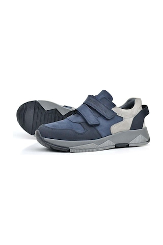 Ortopedikal 3880 RakerplusDeri K.lacivert Gri Çocuk Sneakers Spor Ayakkabı Cırtlı Lacivert - Gri