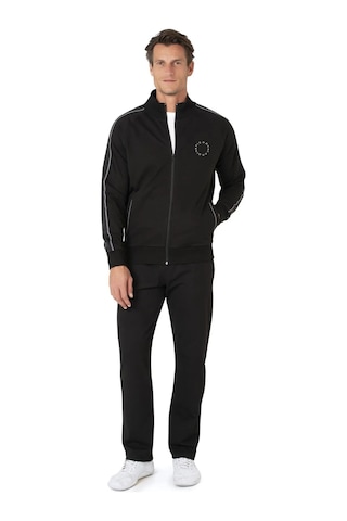 Pierre Cardin 7130 Erkek Uzun Kollu Dik Yaka Eşofman Takımı-siyah Siyah