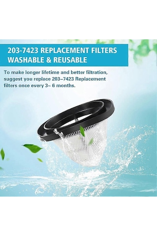 203-7423, 2037423, 38b1 3'ü 1 Arada Dikey Süpürge, Elektrikli Süpürge Yedek Parçası İçin 4'lü Yedek Filtre