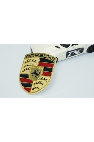 Dk Tuning Porsche Logo Kaput Body 3m Gold Metal Logo Amblem Arma