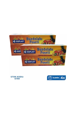 Egeplast Küçük Boy Buzdolabı Poşeti 50'Li 4 Paket 20 X 30 Cm Egeplast Küçük Boy Buzdolabı Poşeti 50'Li 4 Paket 20 X 30 Cm
