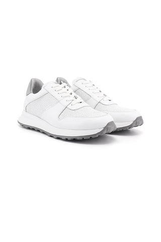 Gönderi(R) Gönderi R Erkek Beyaz Bağcıklı Hakiki Deri Comfort Sneaker Ddma80338312