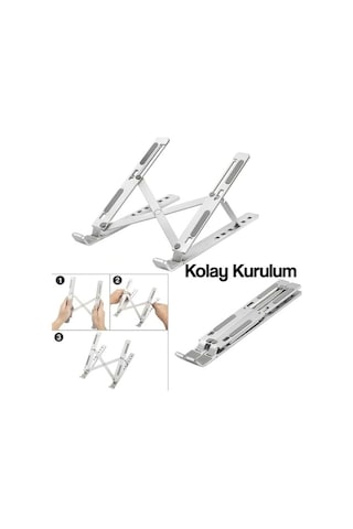 JX-18 Apple Uyumlu MacBook Notebook Katlanabilir Taşınabilir Laptop Stand