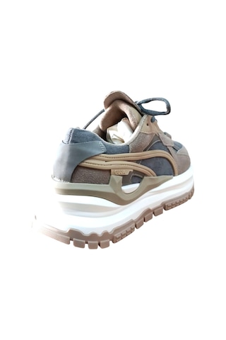 Guja 25k331-2 Kadın Süet Sneaker Spor Ayakkabı Camel Siyah