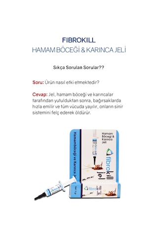 Fibrokill Karınca Ve Hamam Böceği Jeli 5gr
