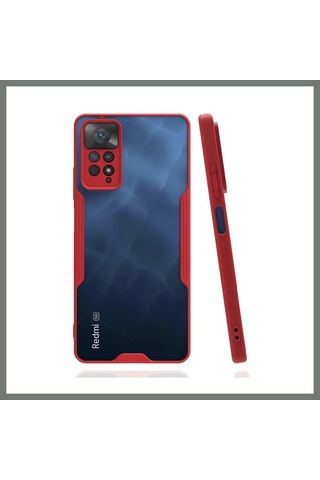 Mmb-trade Redmi Note 11 Pro Kılıf Platin Silikon - Kırmızı Mmbz