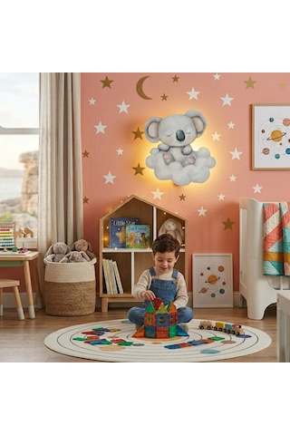 Missidea Pamuk Bulut Koala Lamba Beyaz - Gri