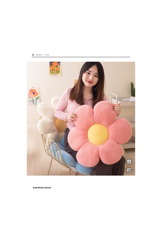 50cm Dolgulu Altı Yapraklı Çiçek Yastığı Çiçek Yastığı-sarı 004