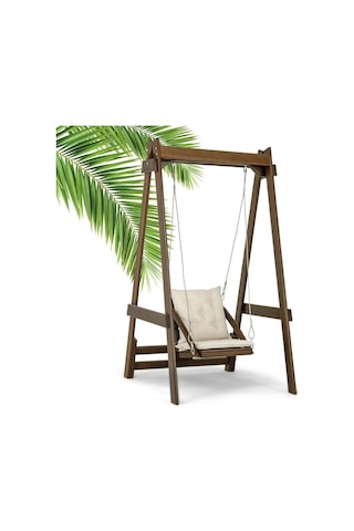 Vendy Çocuk Salıncak Dış Mekan Bahçe, Teras Salıncağı - Ladin Ahşap Krem