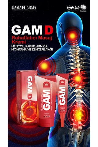 Gam D Kas ve İçin Masaj Kremi 75 ML