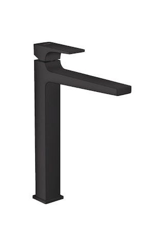 Hansgrohe Metropol Tek Kollu Lavabo Bataryası 260 Çubuk Volan, Bas- Aç Gider Seti İle, Çanak Lavabolar İçin Satin Siyah Siyah