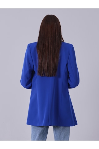 Feminist Saks Zebra Astar Detaylı Krep Blazer Ceket 01051201