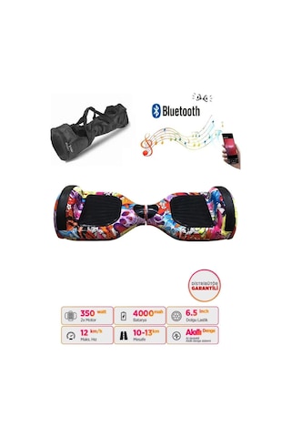 Citymate Elektrikli Kaykay Hoverboard Akıllı Denge 6.5 Inch + Hoverkart + Çanta Extrem Paket D16
