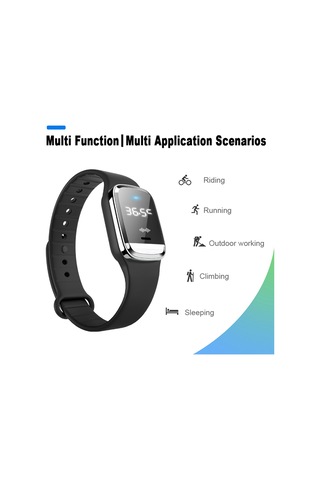 Xiyyadms M20 Sünger Ultrasonik Kovucu: Saat, Sicaklık Ölçer Ve Dış Mekan Kolye 3'ü Bir Arada Siyah