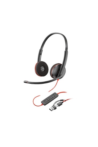 Poly Blackwire 3220 Stereo Usb-c Mikrofonlu Kulaklık +usb-c/a Ada