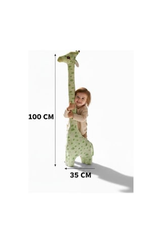 Zürafa Peluş Oyuncak Oyun Arkadaşım Yastık 100 Cm Yeşil