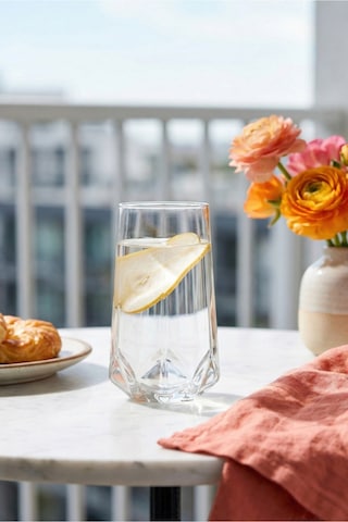 Lav Valeria Cam Meşrubat Bardağı 6'lı 460 ml (Büyük Su/Kokteyl/Soğuk Kahve Bardağı )