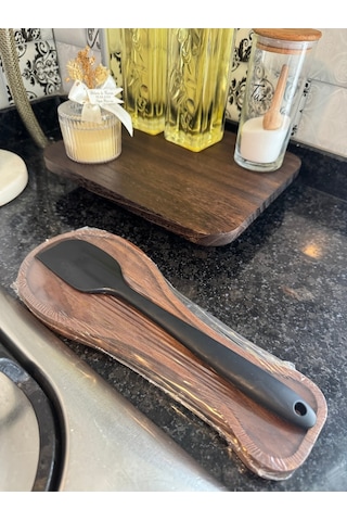 Ahşap Kaşıklık, Kaşık Altlığı 28 Cm Ahşap