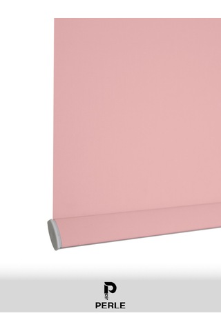 Br Perle Home Soft Pembe Rengi Düz Mekanize Stor Perde Yüksek Kalite Metropol Serisi Soft Pembe