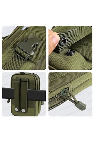 Taktik Modüler Mini Haki Yeşil Göğüs Bel Telefon Molle Çantası Spor Bisiklet Motosiklet Scooter