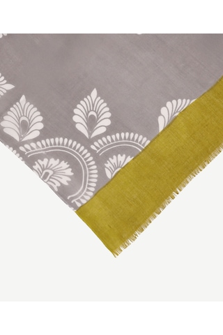 Yargıcı Desenli Şal 26yksl1009x 005 Gri