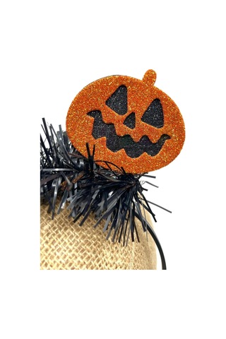 Balkabağı Taç Turuncu Renkli Simli Eva Halloween Partisi Cadılar