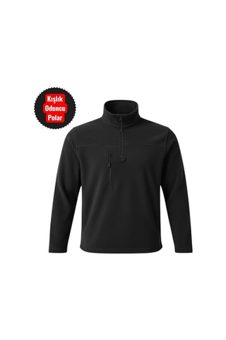 Eren Style %100 Cotton Pamuklu Kışlık Oduncu Polar Kadın- Erkek Siyah