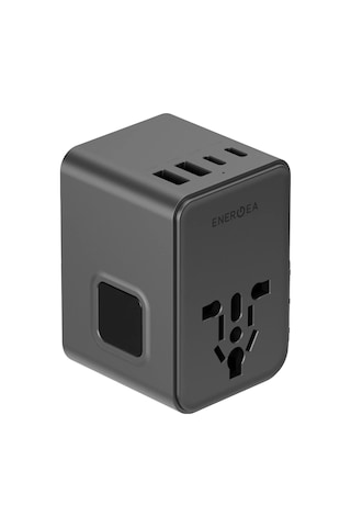 Energea Travelworld Universal Gan70 1 Adet 70w Type C 2 Adet 15w Type C Ve 2 Adet 15w Usb Çıkışlı Pd Hızlı Şarj Aleti - Siyah