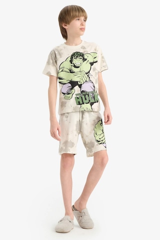 DeFacto Erkek Çocuk Marvel Comics Pijama Takımı Kısa Kollu Üst Beli Lastikli Şort E0344A825SMER188
