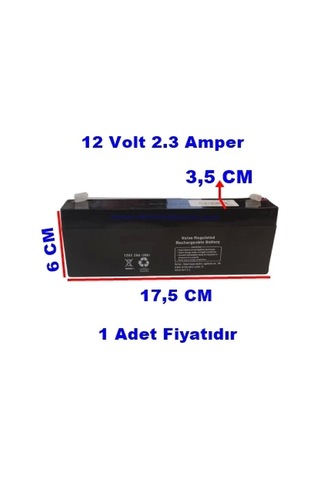İthal 12v 2,3ah 12 Volt 2,3 Amper Kuru Bakımsız Akü Oyuncak Aküsü