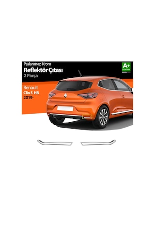 Renault Clio 5 Krom Reflektör Çıtası 2 Parça. 2019 Ve Üzeri