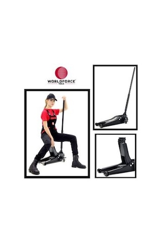 Worldforce 3 Ton Kriko Çift Pistonlu F1 Düşük Profil 35  Kg