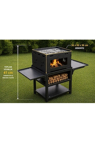 Tezgâhlı Fırınlı Barbekü Siyah