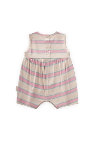 Cigit Geniş Çizgili Tulum 0-3 Yaş Pembe Mavi Çizgili Pembe Mavi Çizgili