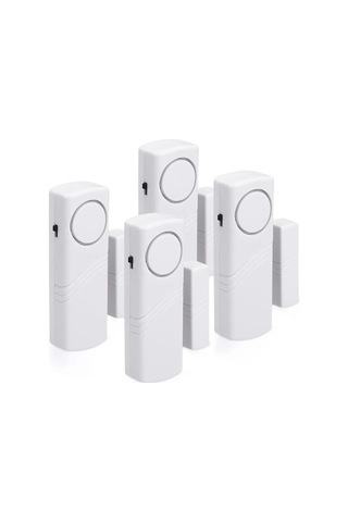 Yifomall Ev Pencere Ve Kapı Güvenlik Alarmı - Manyetik Tetiklemeli 100 Db Sinyal - 4 Adet Set Pil Hariç