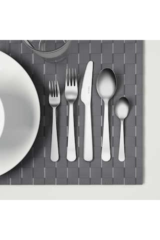 12 Kişilik Çatal Bıçak Takımı Açık Gri
