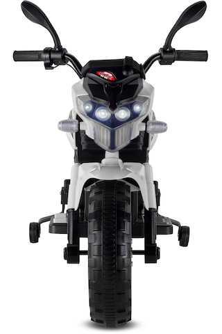 447 Motocross Akülü Motor Çocuk Motoru 12v Beyaz Beyaz