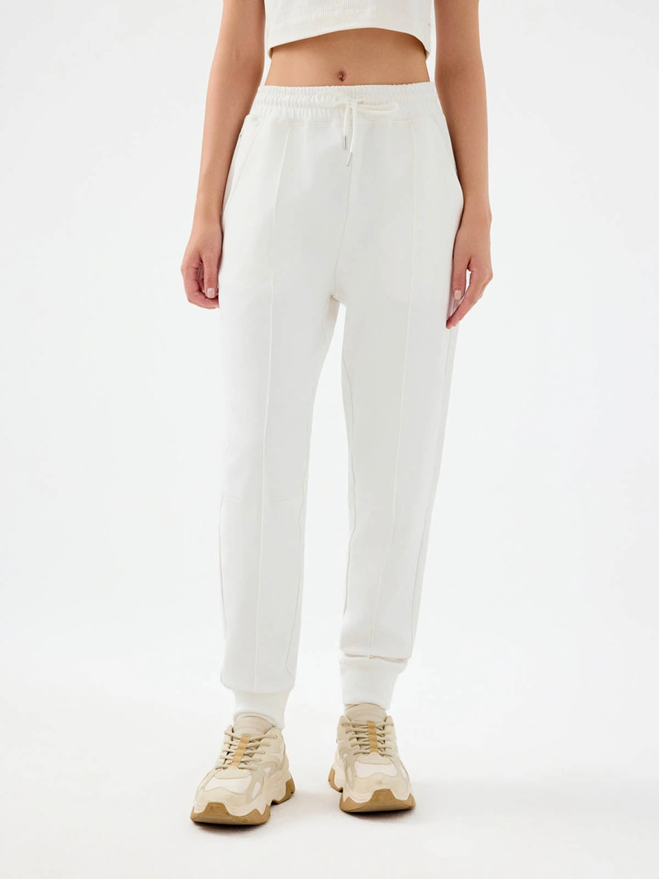 Loft Jogger Fit Beyaz Kadın Eşofman Altı Lf2038218 Beyaz