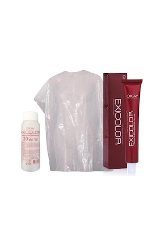 Saç Boyası Tüp 60 Ml - 7.44 Kumral Yoğun Bakır + 20 Volüm Peroksit + Boya Naylonu