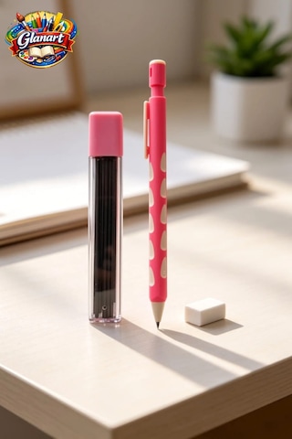 2.0 Mm Uç Ve Silgi Hediyeli 2.0 Mm Uçlu Kalem Seti 1 Adet Pembe