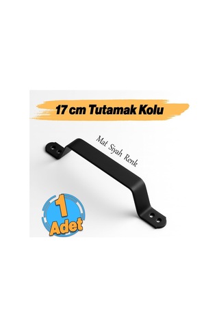 Mat Siyah Renk Metal El Tutamagı Çekme Kolu Kapı Tutma Kulbu 17 Cm Kulp Kapı Tutamağı Kulpu