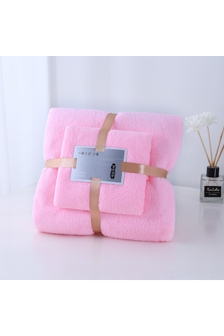 Kosona Pembe Lüx Banyo Havlu Seti - Erken Kuruyan, Yüksek Emici Anne-bebek Paketi Düğün Hediyesi, Toplu Alım İçin Mükemmel