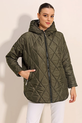 Bigdart 5181 Kapüşonlu Kapitone Mont - Haki