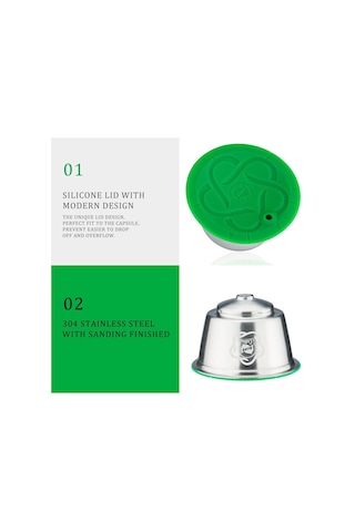 Lemestar Dolce Gusto Kahve Makinesi İçin Tekrarlı Kullandırılabilir Çelik Kapsül + Manuel Kahve Değirmeni 20ml - Ev Kullanıma Uygun, Kaliteli Malzeme Manuel Değirmen